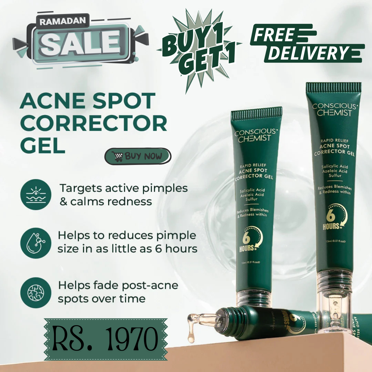 ✨ Get Clear Skin Fast – Acne Spot Corrector Gel