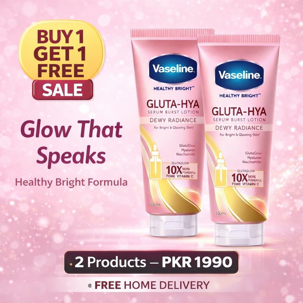 Vaseline Gluta Hya Dewy Radiance Lotion ( BUY 1 GET 1 FREE )