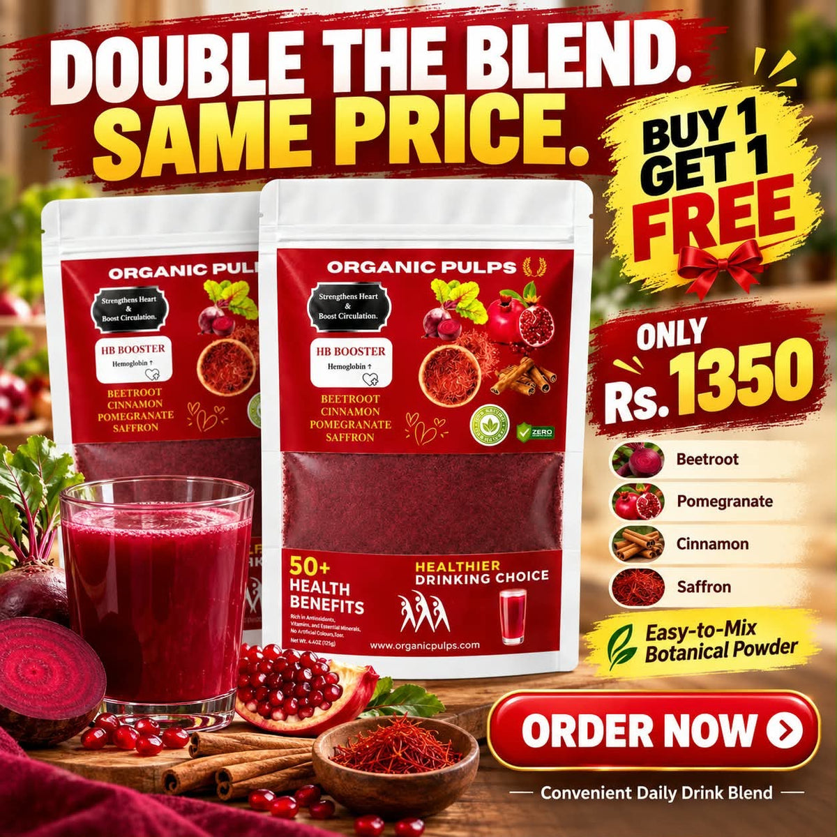 Organic Pulps HB Booster two-pack offer